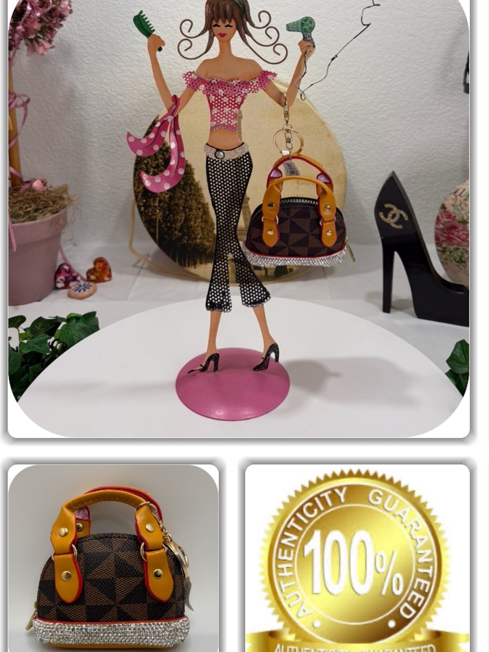 ECLECTIC UNBRANDED MINI PURSE DOME BAG CHARM!